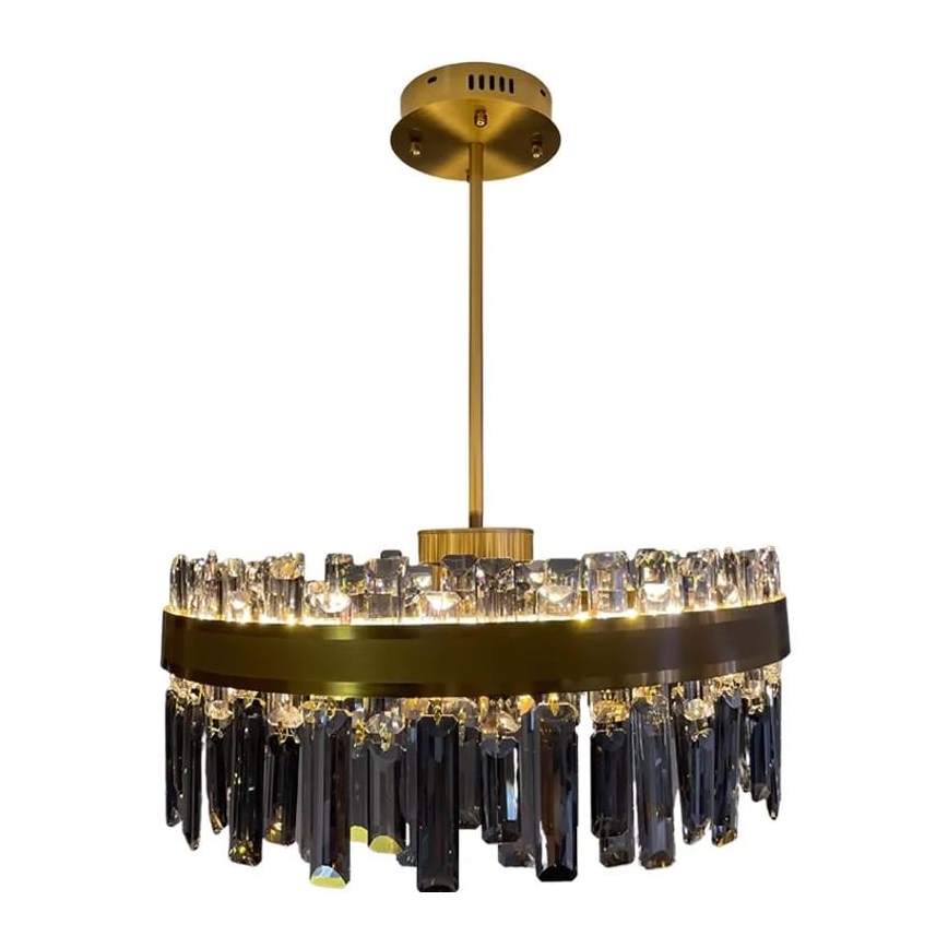 Dimmbarer LED-Kristall-Kronleuchter an Stange LED/80W/230V 3000-6500K + Fernbedienung