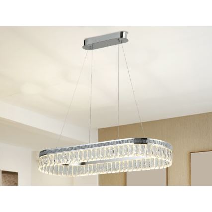 LED-dimmbarer Kristall-Kronleuchter mit Seilaufhängung THALIA LED/50W/230V 3000-6000K + Fernbedienung