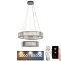 Dimmbarer LED-Kristallkronleuchter an einer Aufhängung LED/65W/230V 3000-6500K glänzendes Chrom + Fernbedienung