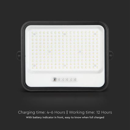 Dimmbarer LED-Solarfluter LED/400W/3,2V 2000-8000K IP65 20000 mAh schwarz + Fernbedienung