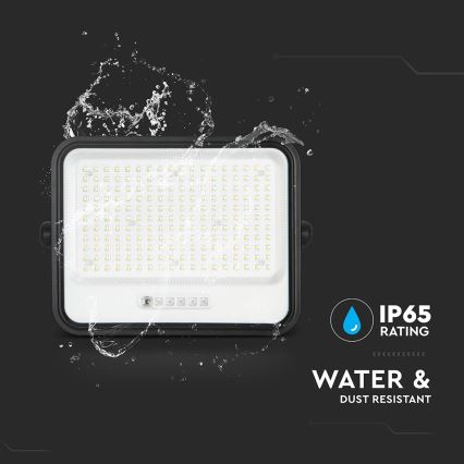 Dimmbarer LED-Solarfluter LED/400W/3,2V 2000-8000K IP65 20000 mAh schwarz + Fernbedienung