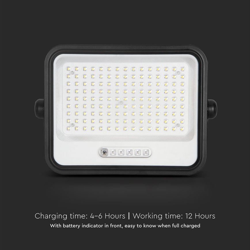 Dimmbarer LED-Solar-Flutlichtstrahler LED/300W/3,2V 2000-8000K IP65 15000 mAh schwarz + Fernbedienung