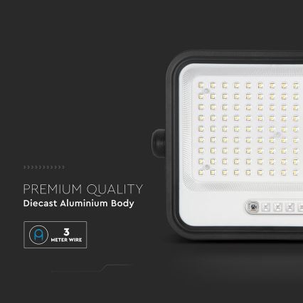 Dimmbarer LED-Solar-Flutlichtstrahler LED/300W/3,2V 2000-8000K IP65 15000 mAh schwarz + Fernbedienung