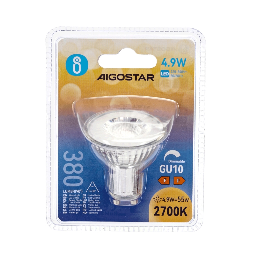 Dimmbares LED-Leuchtmittel GU10/4,9W/230V 2700K - Aigostar