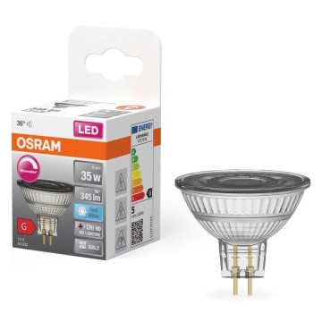 Dimmbares LED-Leuchtmittel MR16 GU5,3/5W/12V 4000K 36° CRI 90 - Osram