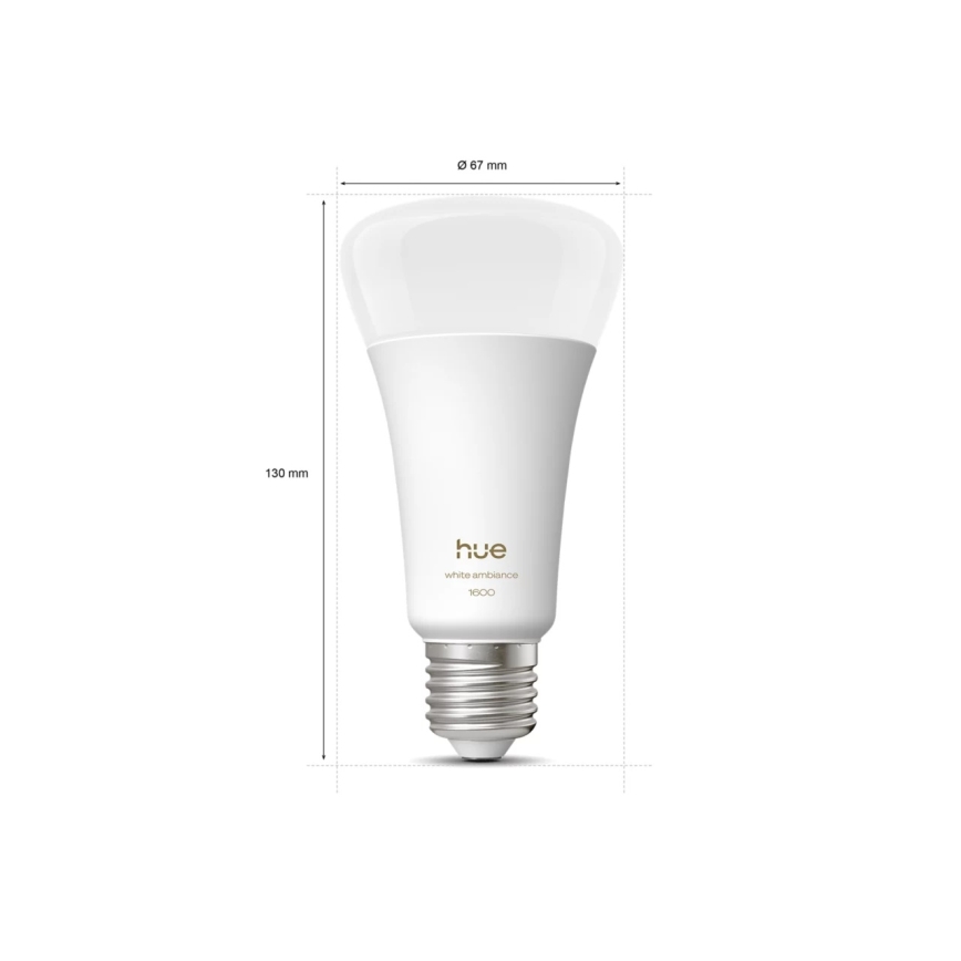 Dimmbares LED-Leuchtmittel Philips Hue WHITE AMBIANCE E27/11,8W/230V 1000-20000K