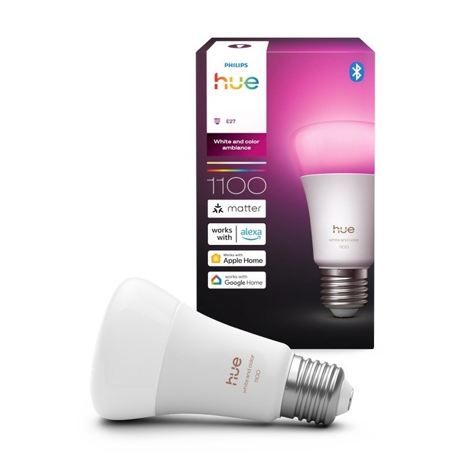 Dimmbares LED-Leuchtmittel Philips Hue WHITE AND COLOR AMBIANCE E27/8,1W/230V 1000-20000K