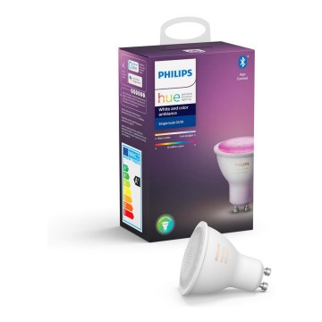 Dimmbares LED-Leuchtmittel Philips Hue White And Color Ambiance GU10/4,3W/230V 2000-6500K