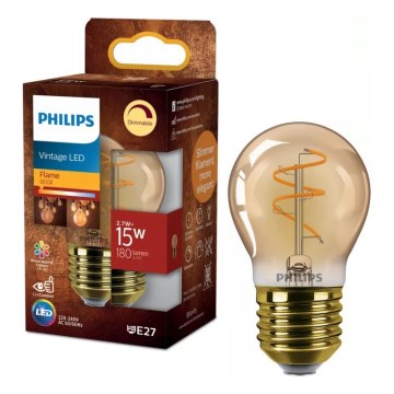 Dimmbares LED-Leuchtmittel VINTAGE Philips P45 E27/2,7W/230V 1800K