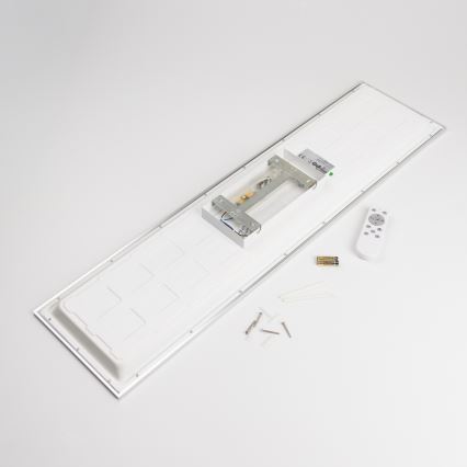 LED RGBW dimmbares Aufbaupanel LED/13,5W/230V 3000-6500K 29,5x59,5 cm silber + Fernbedienung