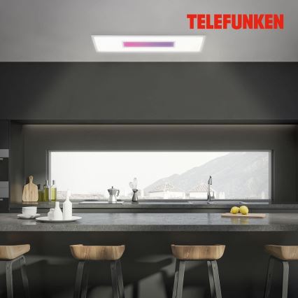 LED RGBW dimmbares Panel LED/20W/230V 3000-6500K 25x100 cm silber + Fernbedienung