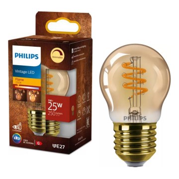 Dimmbares Vintage-LED-Leuchtmittel Philips P45 E27/3W/230V 2200K