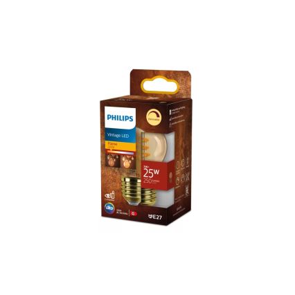 Dimmbares Vintage-LED-Leuchtmittel Philips P45 E27/3W/230V 2200K