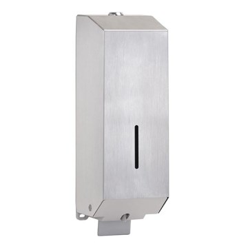 Dispenser di sapone 10x32 cm in acciaio inox/argento