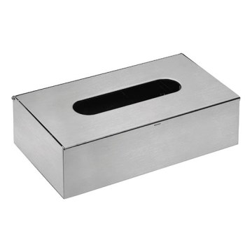 Dispenser per fazzoletti di carta in acciaio inox/cromo opaco