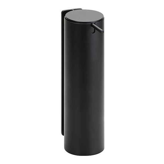 Dispenser per sapone 6,6x23,5 cm acciaio inox/nero