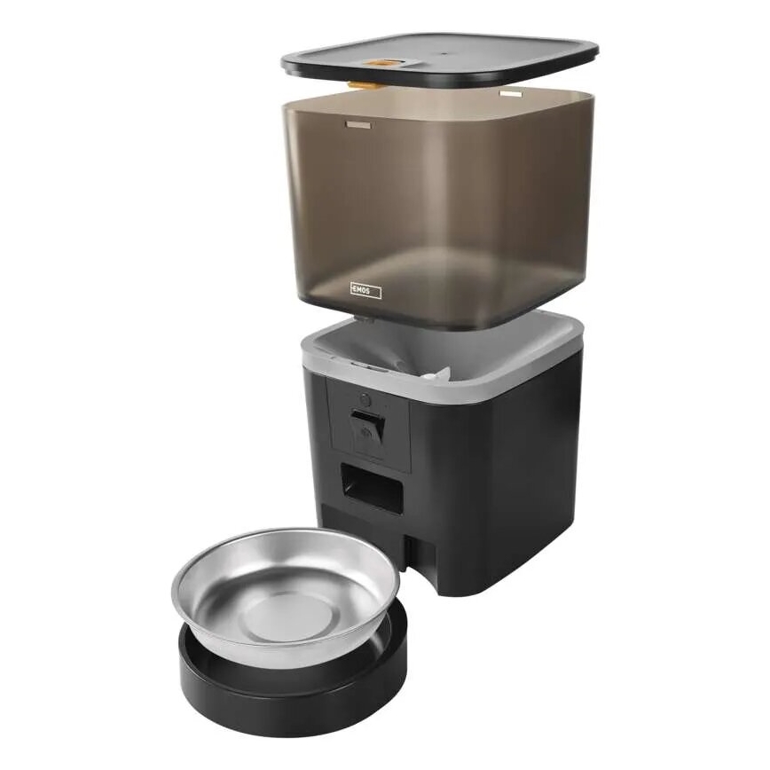 Distributore automatico di mangime con microfono e camera 6l/5V/4xAA Wi-Fi