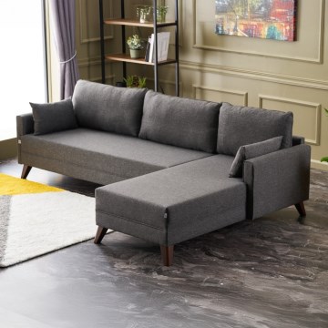 Divano angolare a L RIGA antracite angolo destro