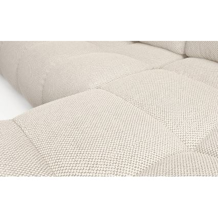 Divano angolare imbottito trasformabile con contenitore a L ALMADA, lato destro, beige chiaro