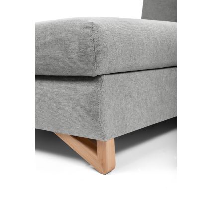Divano angolare letto imbottito con contenitore a L AVESTA sinistro grigio