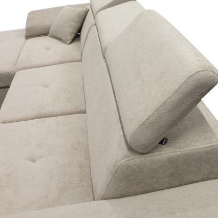 Divano angolare letto con contenitore a L CASTELO sinistro grigio