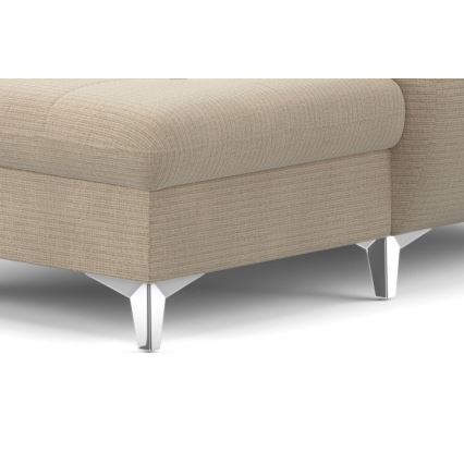 Divano angolare trasformabile a U CATANIA con contenitore, lato sinistro, beige