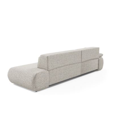 Divano angolare letto con contenitore a L PRATO sinistro beige