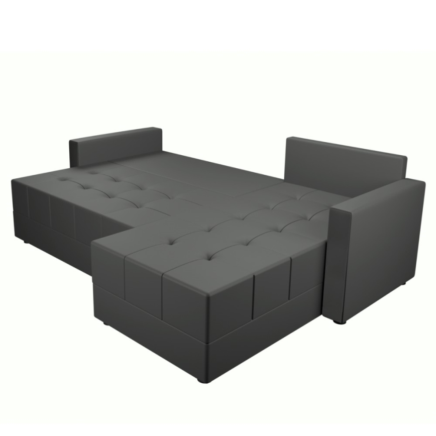 Divano angolare reversibile a L con letto DUBLIN grigio