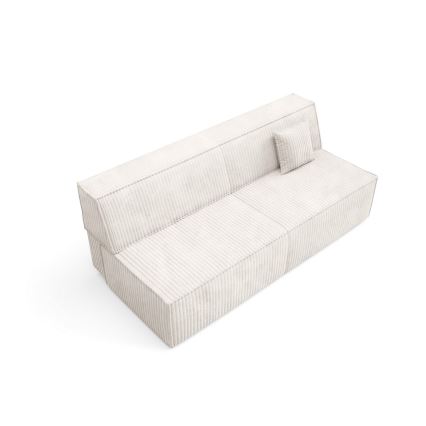 Divano letto a tre posti con contenitore TERAMO beige