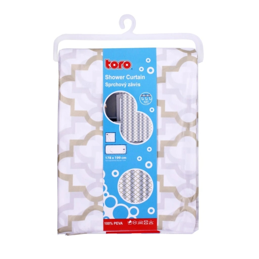 Doccia tenda TORO EASY 178x199 cm bianco/giallo