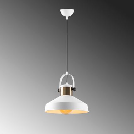 DODO Hängeleuchte mit Seilaufhängung, 1x E27/40W/230V, weiß/bronze