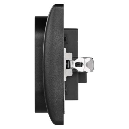 Doppel-Haushaltssteckdose 250V/16A anthrazit