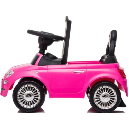 Draisienne voiture Fiat 500 rose