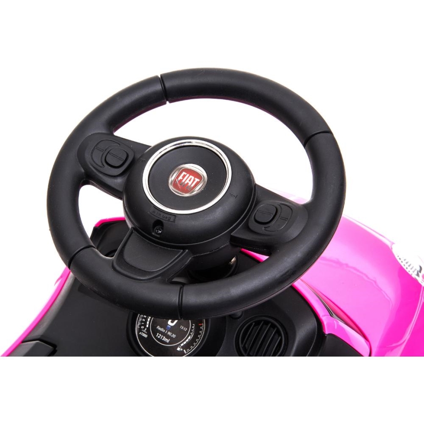 Draisienne voiture Fiat 500 rose