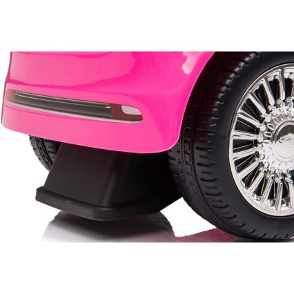 Draisienne voiture Fiat 500 rose