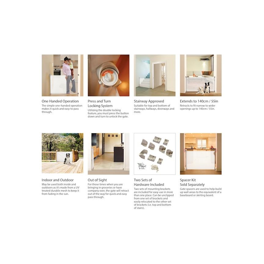 Dreambaby - Barriera di sicurezza 0-140 cm