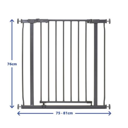 Dreambaby - Barrière de sécurité AVA 75-81 cm grise