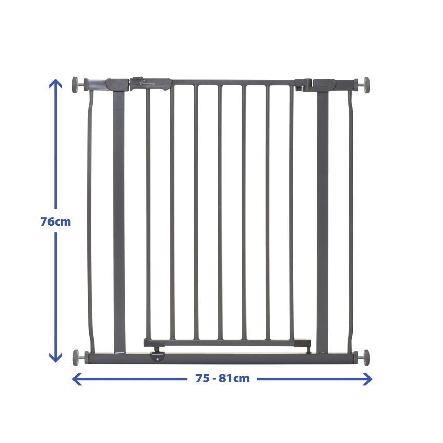 Dreambaby - Barrière de sécurité AVA 75-81 cm grise