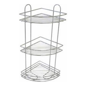 Dreistufige Wandablage für Dusche 31x58 cm glänzendes Chrom