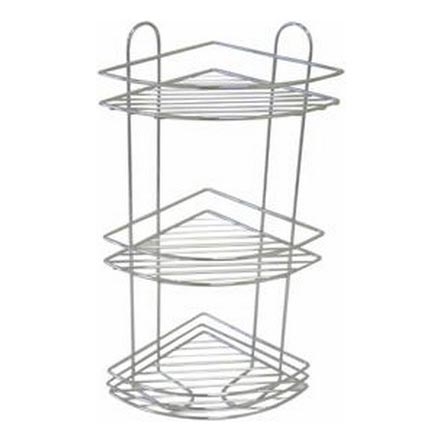 Dreistufige Wandablage für Dusche 31x58 cm glänzendes Chrom