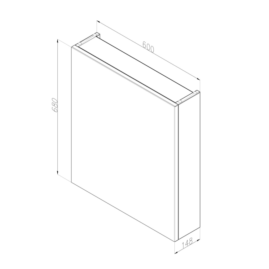 Dřevojas - Mobile da bagno con specchio NEXI 60x68 cm rovere scuro