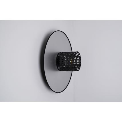 Duolla - Applique murale TOKYO RATTAN 1xE27/15W/230V d. 50 cm argent/noir