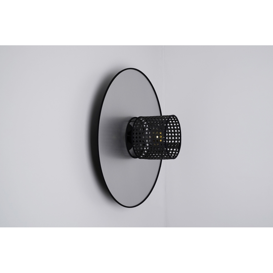 Duolla - Applique murale TOKYO RATTAN 1xE27/15W/230V d. 50 cm argent/noir