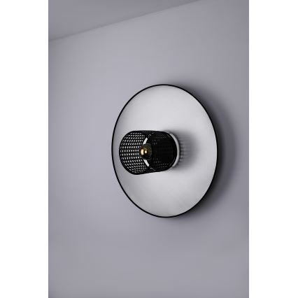 Duolla - Applique murale TOKYO RATTAN 1xE27/15W/230V d. 50 cm argent/noir