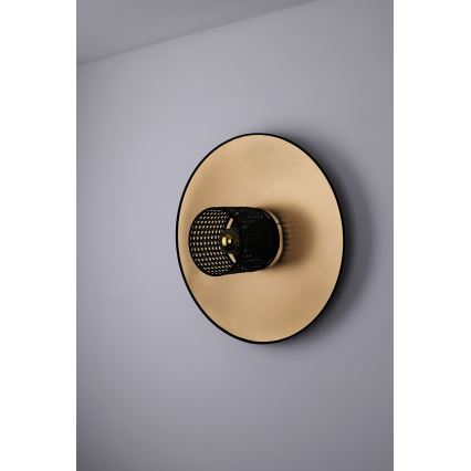 Duolla - Applique murale TOKYO RATTAN 1xE27/15W/230V d. 50 cm doré/noir