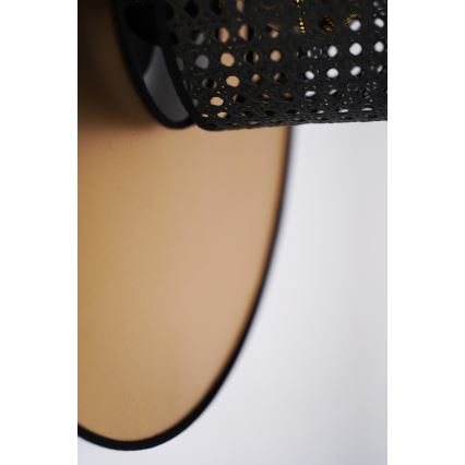 Duolla - Applique murale TOKYO RATTAN 1xE27/15W/230V d. 50 cm doré/noir