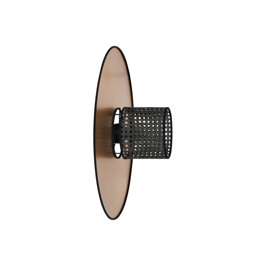 Duolla - Applique murale TOKYO RATTAN 1xE27/15W/230V d. 50 cm doré/noir