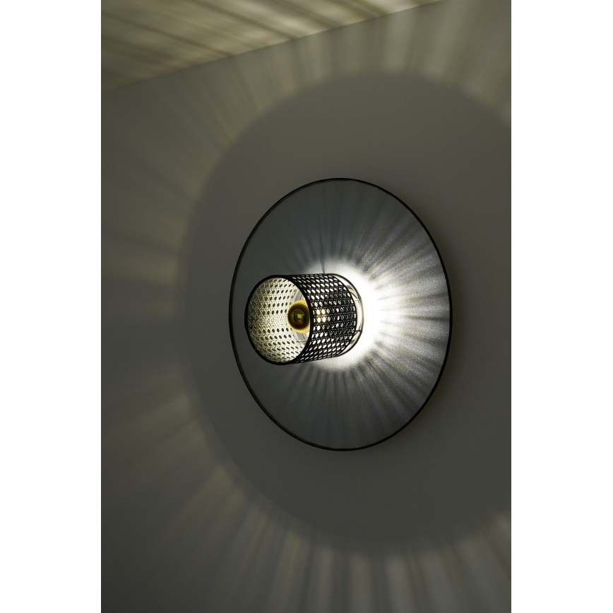 Duolla - Applique TOKYO RATTAN 1xE27/15W/230V diametro 50 cm argento/nero
