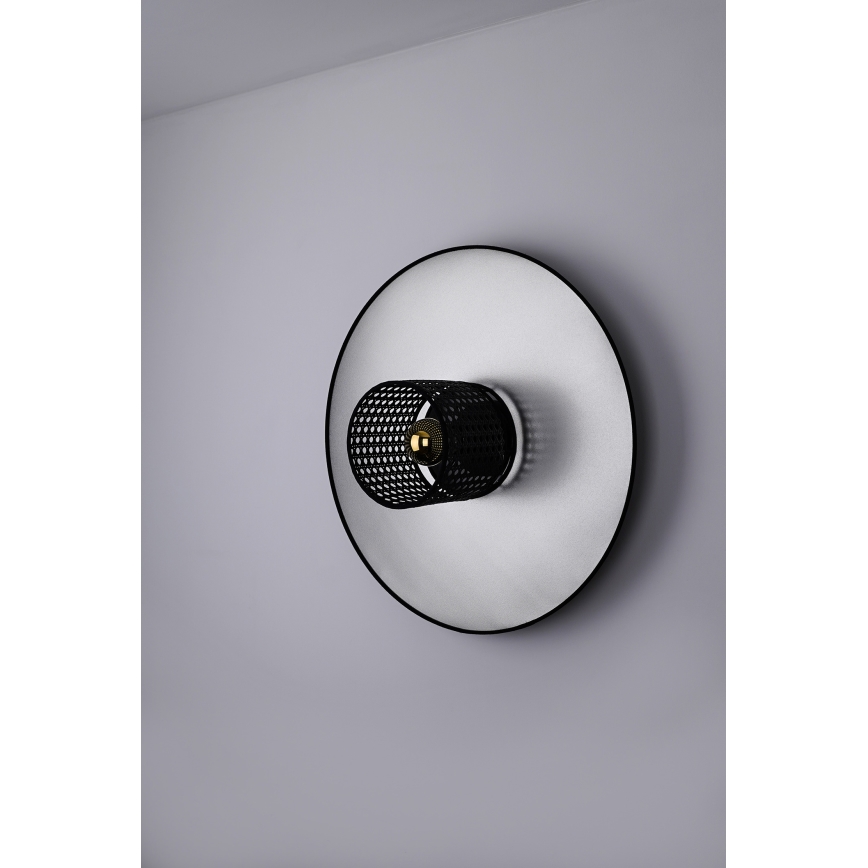 Duolla - Applique TOKYO RATTAN 1xE27/15W/230V diametro 50 cm argento/nero