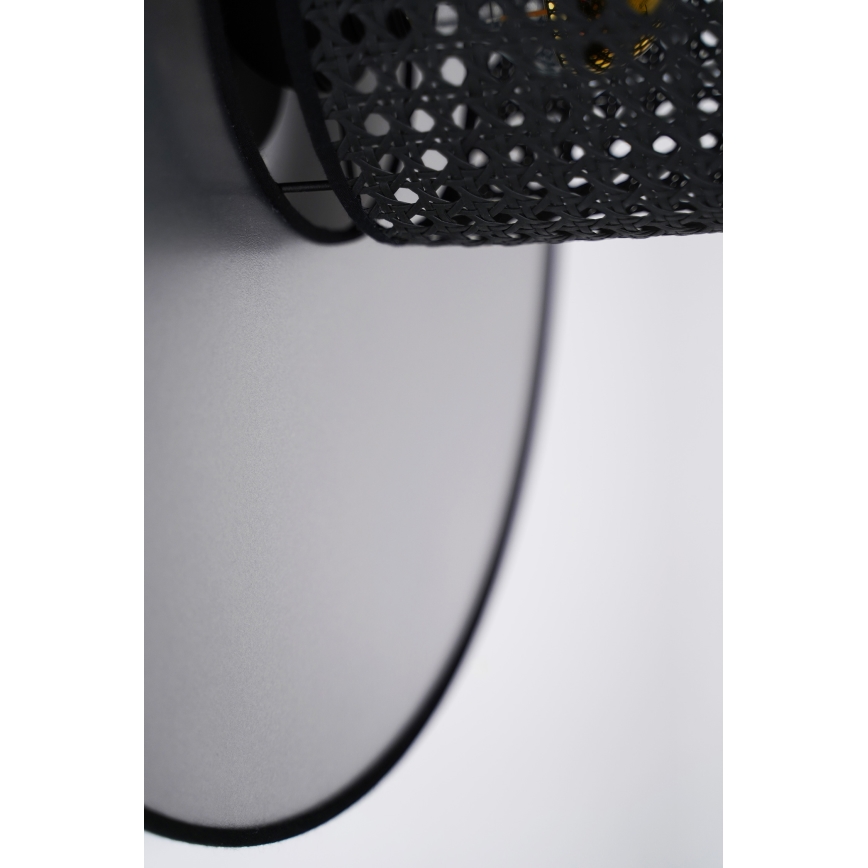 Duolla - Applique TOKYO RATTAN 1xE27/15W/230V diametro 50 cm argento/nero